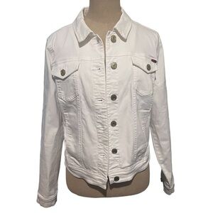 Isaac Mizrahi Live White Jean Jacket